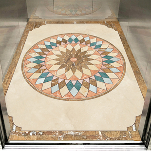 欧式电梯地垫轿厢地板阻燃pvc耐磨地胶仿大理石图 S可裁剪定制log