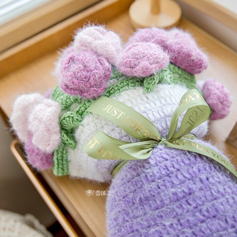 雪球diy手工编织丁达p尔玫瑰花束材料包毛线 线钩织花朵毛毯钩针,服饰配件/皮带/帽子/围巾,DIY编织材料包,淘宝优惠券,粉丝福利购,淘宝优惠卷