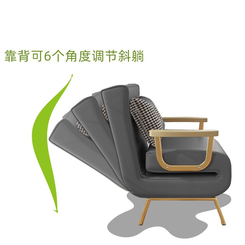 可折叠沙发床两用懒人沙发t单双人伸缩床阳台午休床网红奶油风沙