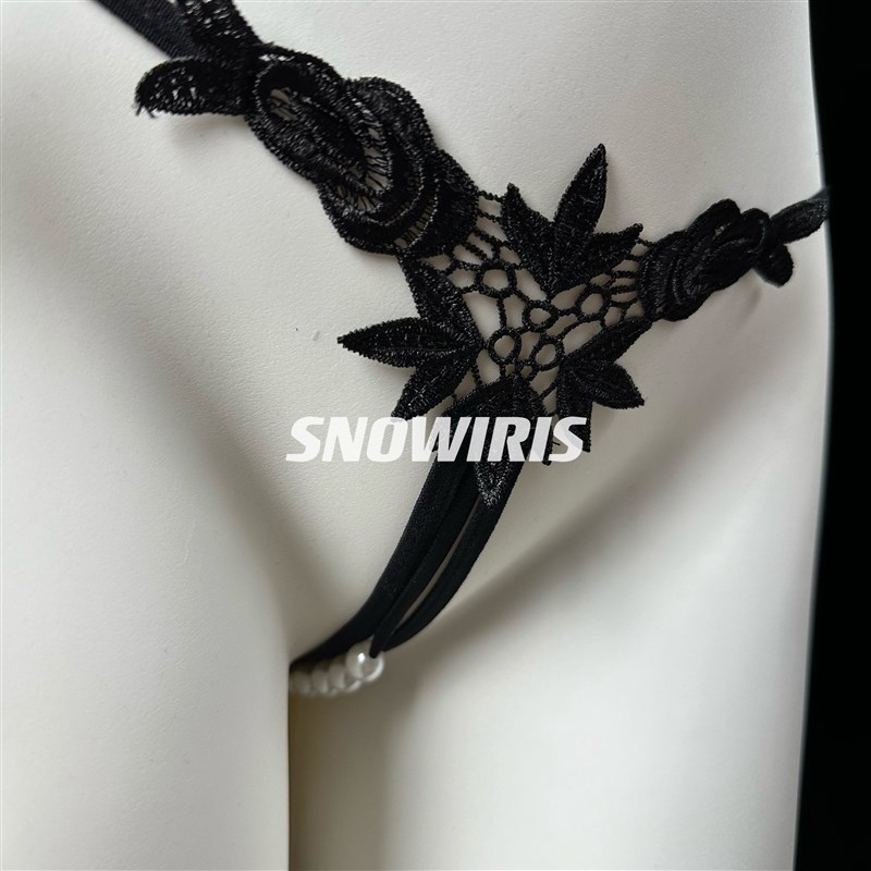 火烧岛 性感p内裤纯欲丁字裤蕾丝带珍珠