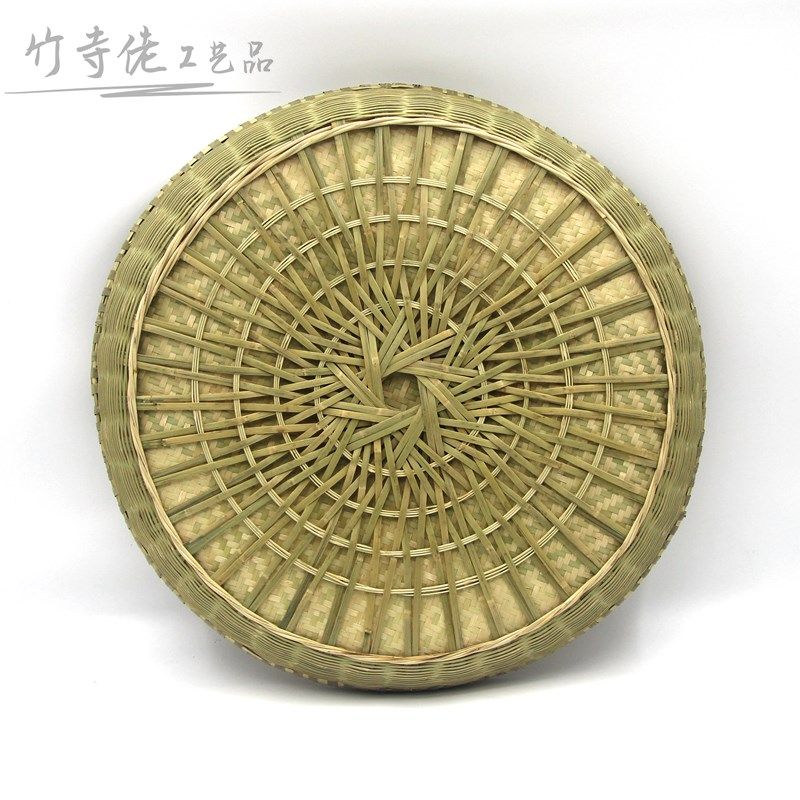 精品竹编簸箕家用晾晒纯手工无孔底部全加固竹制品大Y号簸箕装饰
