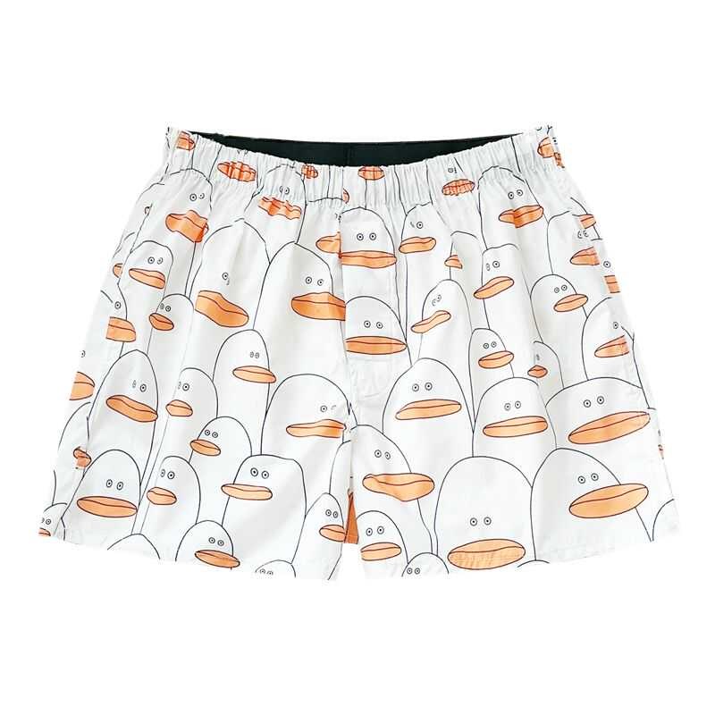 阿罗裤男士e宽松四角裤卡通居家男士内裤夏季纯棉加大码潮流睡裤