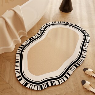 卫生间门口吸水地m垫奶油风地毯浴室硅藻泥脚垫洗手间浴缸防滑垫