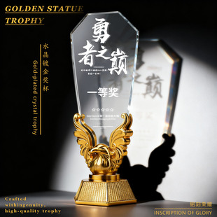 老鹰水晶奖杯创意定制作雄鹰展翅公司庆典礼品纪念品奖品刻字