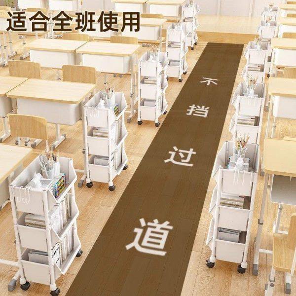 置物架小推车家用桌旁落地多层客厅教室收纳书架宿舍移动带轮书柜,收纳整理,书桌收纳置物架,淘宝优惠券,粉丝福利购,淘宝优惠卷