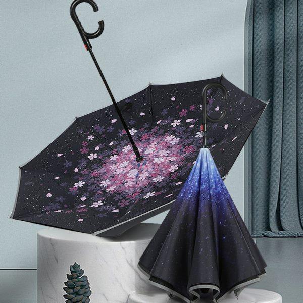 创意安全反光条自动反向伞汽车伞C型免持伞士商务直杆雨伞,婴童用品,儿童雨伞/防晒伞,淘宝优惠券,粉丝福利购,淘宝优惠卷