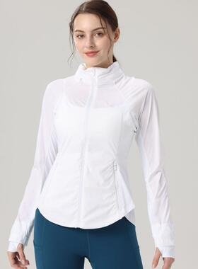 lulu夏lu防晒服外套lu平替户外运动轻薄冰感速干瑜伽服长袖