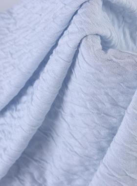 桑蚕丝莫棉面料褶皱爬肌理感保布料湿面料A类婴童衣连CYG体服面料