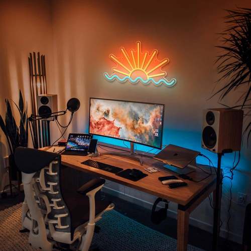 霓招虹灯LED发光字告牌厂景区酒吧馆led广SMR柔性霓虹家灯带装饰