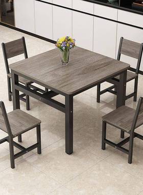 吃饭桌子正方食形四方桌家用堂桌i6Xi4TKY早餐小吃组店饭店餐椅合