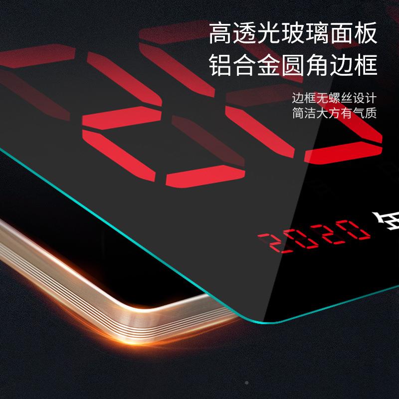 虹泰HG2158led电子钟表墙客时厅挂钟大数字时间万年历钟2158