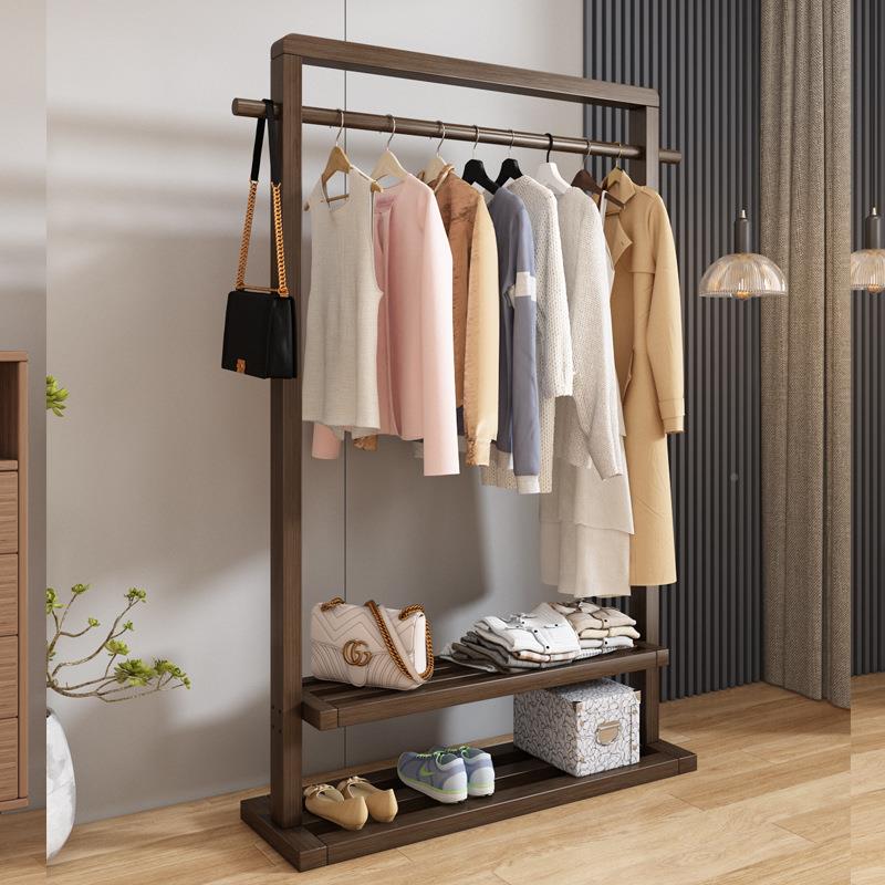 移动挂YMJ-A衣架楠竹立式落地卧室衣帽架客新厅非实木中衣式宿置