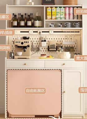 带实木叠餐折边柜餐桌一高柜靠墙可嵌体入小户型家用餐OQD桌储物