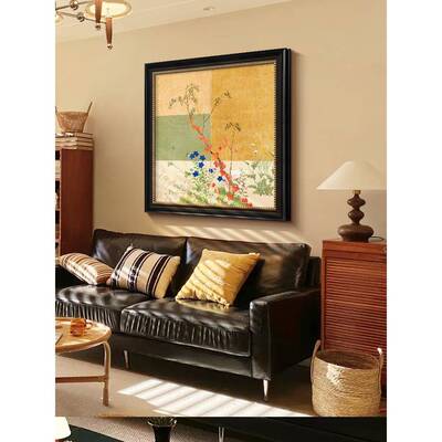 法画式中风客厅装饰古玄关柜沙发后新中式宋古代美复学餐厅无品牌