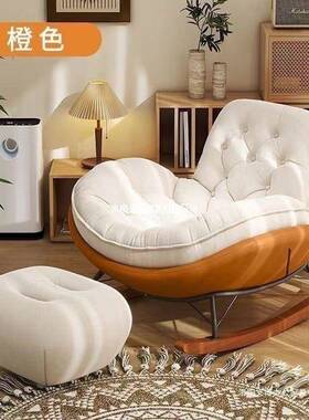 TJZ简约鹅摇椅躺椅台沙企发用休闲家椅客厅轻奢蜂窝阳懒人休闲摇