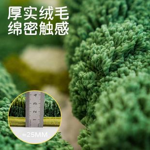 苔藓圆形植地毯簇绒绒家用防滑毯毯浴室衣帽间客地厅全铺wl240518