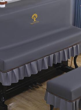 防水钢琴罩防尘珠烫画猫防抓地中海深色立式钢琴F98HTTM9半罩高档