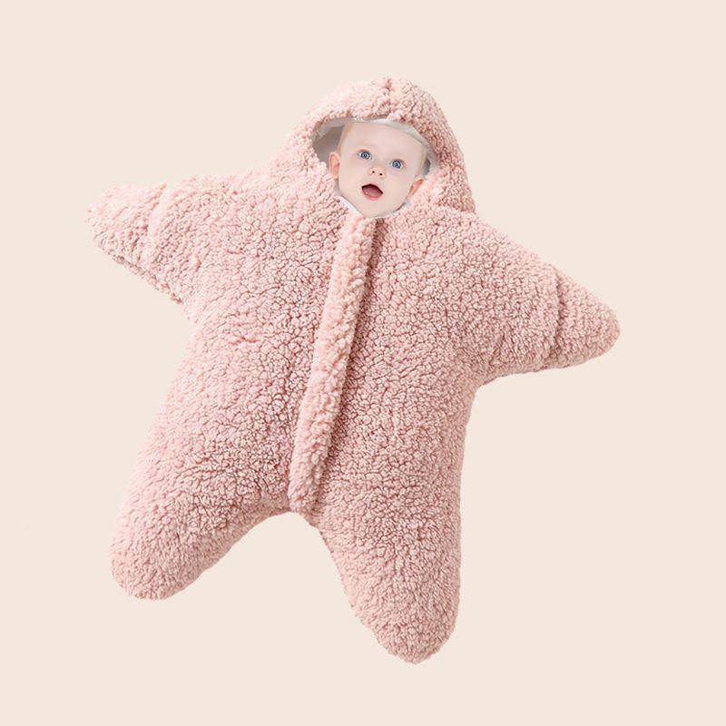 新生服婴儿睡袋宝宝连体衣海AHA星可爱爬季秋冬加厚防踢包被防款