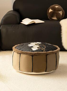 新中米人式刺蒲团可绣JHT拆洗懒沙发榻榻坐垫屁垫翘腿凳