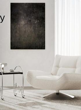 意式轻奢设计EGE师手椅扶转休花瓣靠背躺椅客厅单人旋沙发小闲户