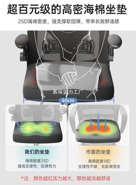 办公椅办不久公坐累人体工椅学家用卧室电脑椅有扶MXQ手靠背椅子