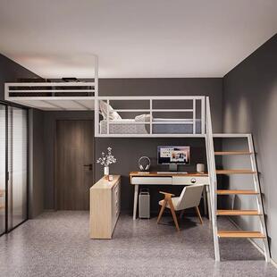 铁艺阁楼店铺隔层高公无品牌/寓复式二层高架挂床壁宿舍铁床艺架