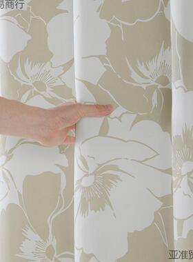 欧式田简约典窗雅浴帘防涤纶园布料加厚XKV水防霉洗手间帘隔断帘