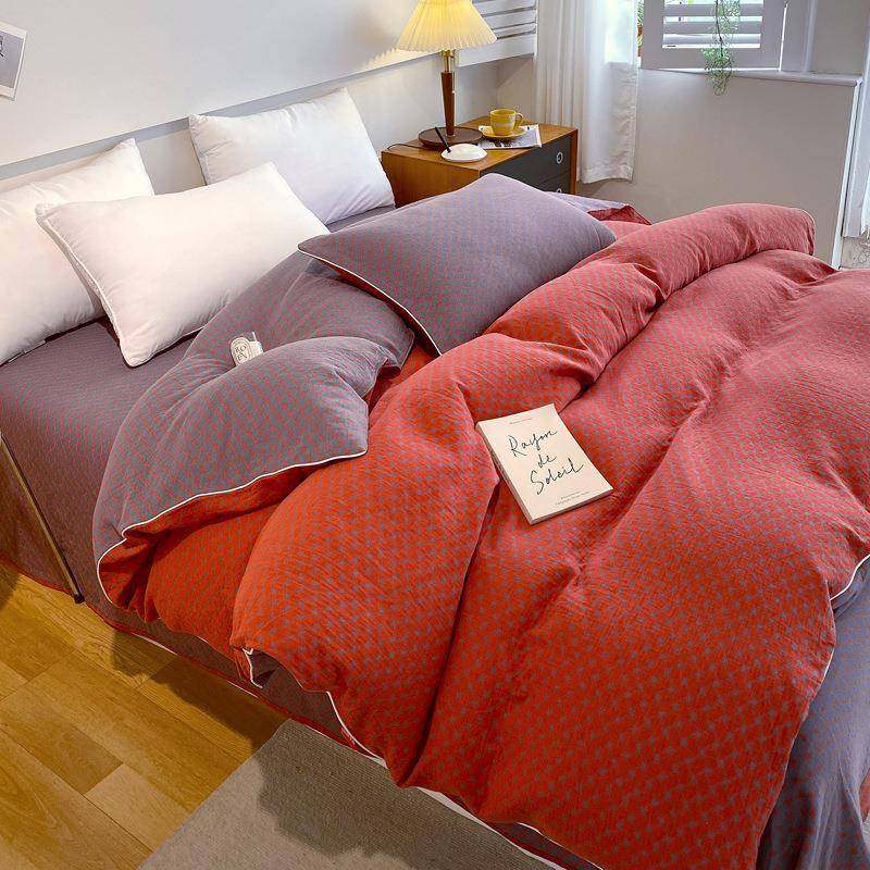 纯棉被套单件202人5新款CW349919A类全棉纱双层1米5单人1罩80×22