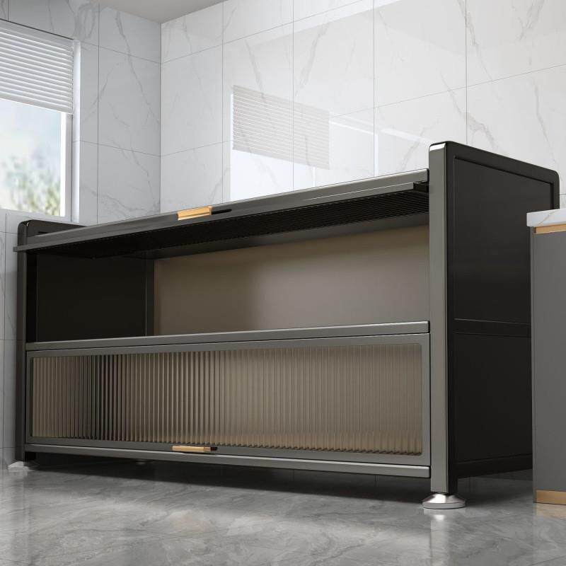 ka杨来SCO福房厨置物架落地多层收纳碗柜柜多功能微波炉橱餐K边储