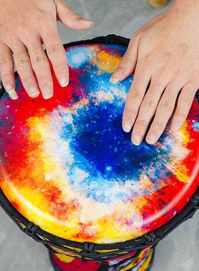 手非鼓10寸免调洲音可DNM绑绳鼓学专业轻质鼓可调音手鼓打击初乐