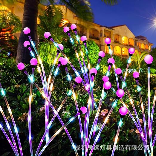 太阳能LED一拖四户外防水草坪灯