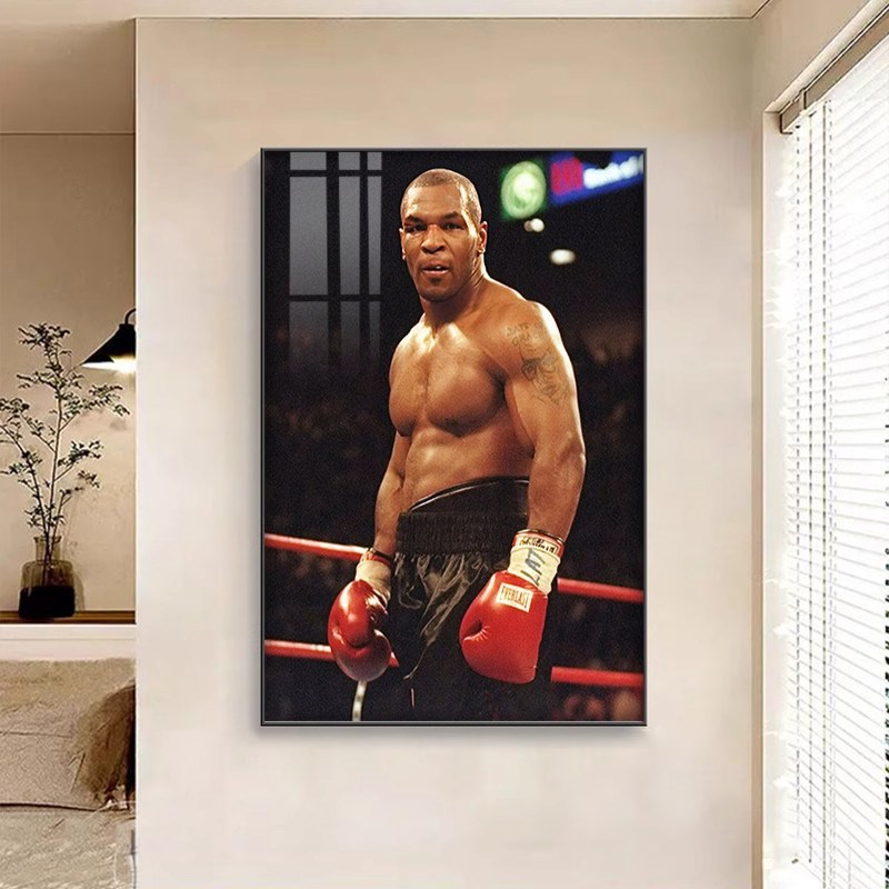 拳王迈克泰森海报挂画拳击馆搏击UFCMMA格斗励志运动健身房装饰画