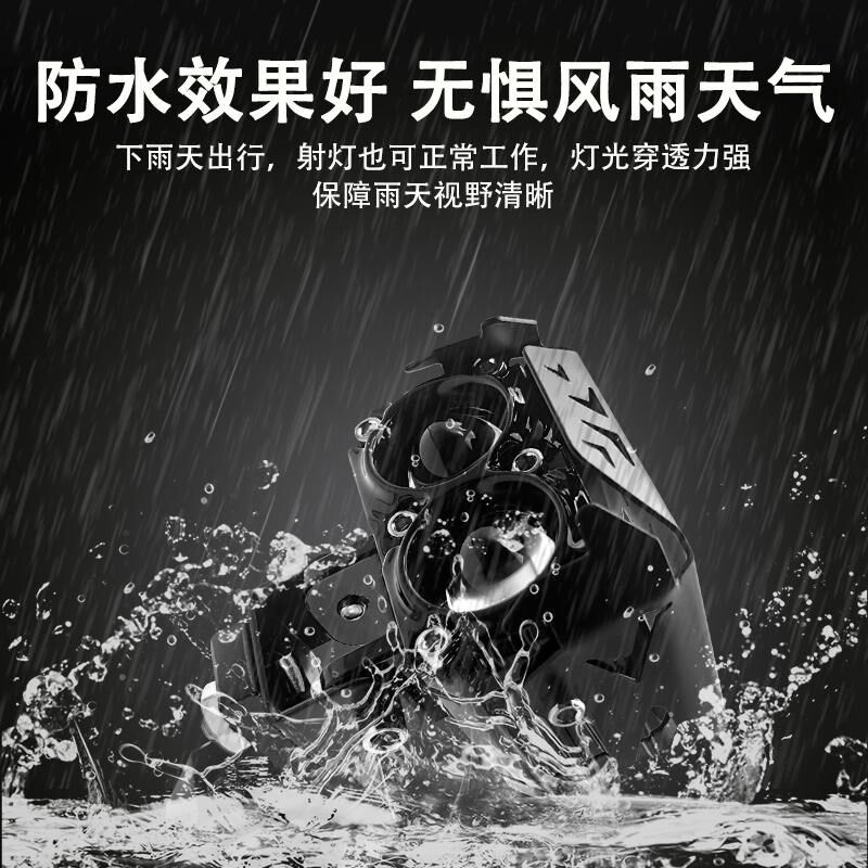 机车射灯强光灯双透镜铺路灯电动车led远近光超亮透镜激光客厅灯