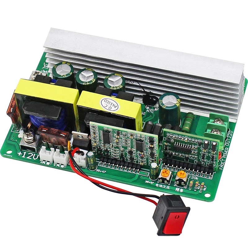 600W修正波逆变器模块DC12V转AC220V可调电源板DC-AC大功率升压板