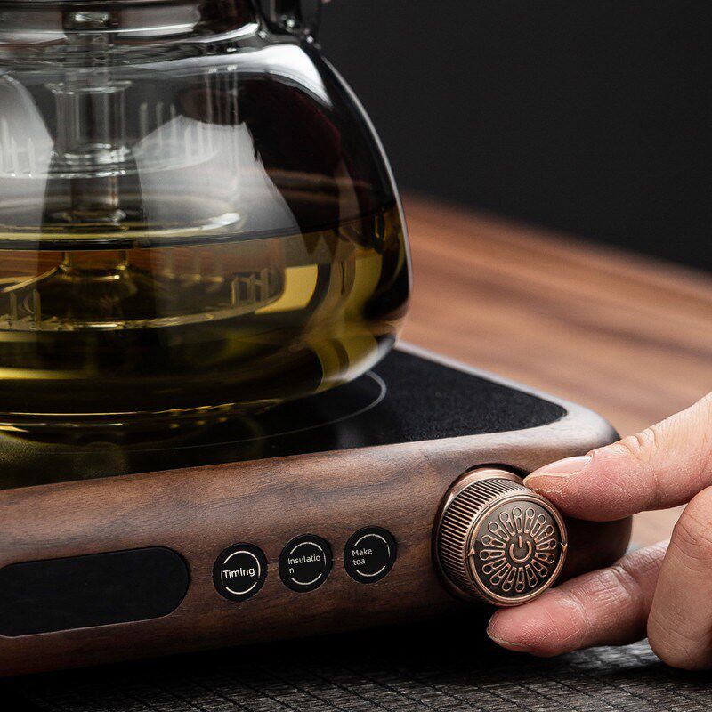 易博新型超薄实木电陶瓷炉茶炉小茶炉家用烧水泡茶电磁电炉