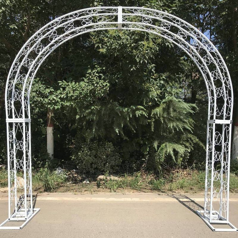 欧式铁艺拱门架子草坪婚礼鲜花爬藤花架月季花支架户外庭院攀爬架