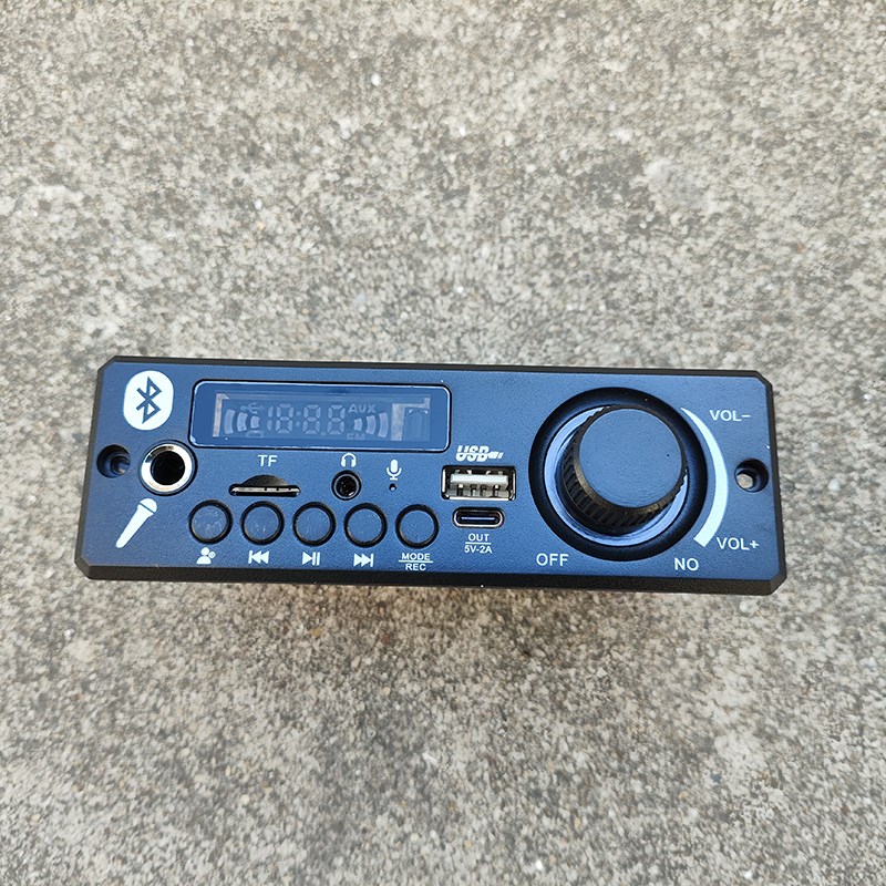 180W数字功放12V24V汽车功放板 立体声蓝牙功放 电脑带录音功放