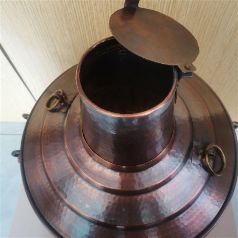 纯手工迷你小火锅一人食铜火锅纯铜纯手工加厚复古做旧炭烧铜火锅