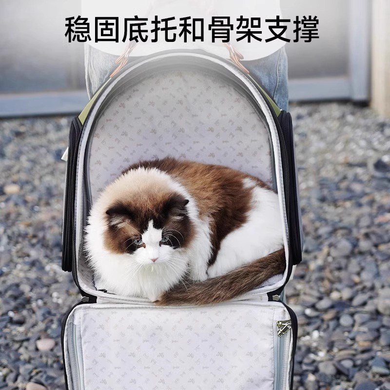 咕噜猫包宠物帐篷包狗包四面通风外出露营春游宠物大容量双肩猫包