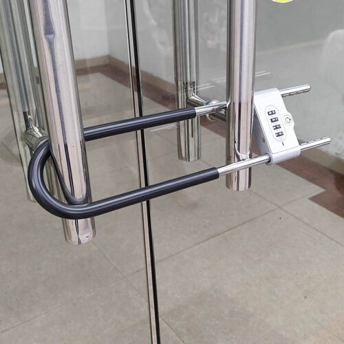 密码锁玻璃门锁挂锁防盗u型锁门锁u形锁锁具商铺家用加长密码锁