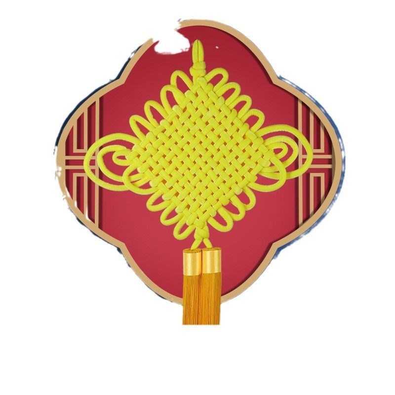 绒布编织中国结手工彩色中华结春节年货挂件客厅玄关装饰