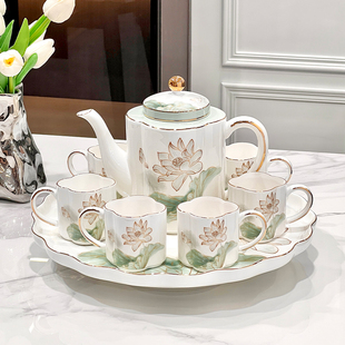 2024新m款 茶具套装 轻奢高档陶瓷水杯茶壶茶杯家用客厅待客结婚礼