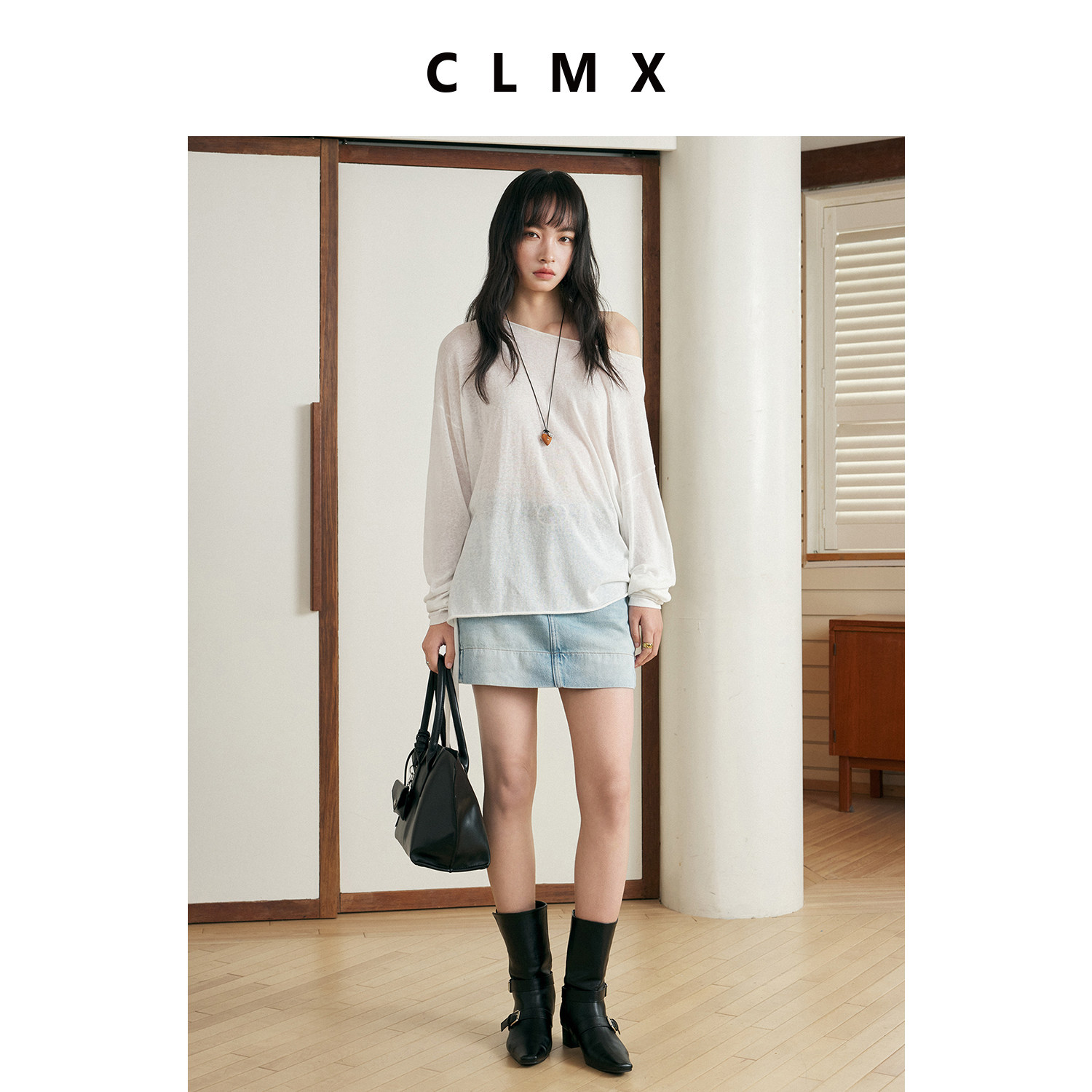 CLMX三醋酸棉亚麻两穿针织衫