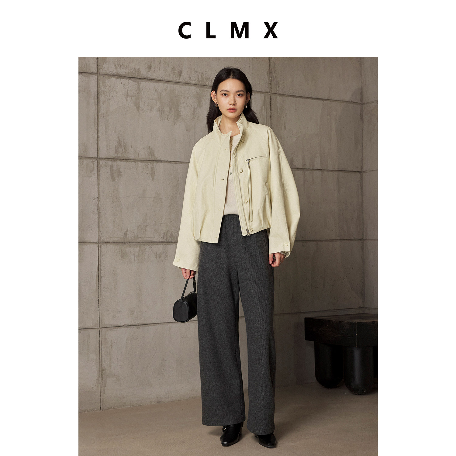 CLMX 白鸭绒立领修饰背部双门襟蝙蝠袖抽褶下摆PU夹克羽绒服外套,女装/女士精品,羽绒服,淘宝优惠券,粉丝福利购,淘宝优惠卷