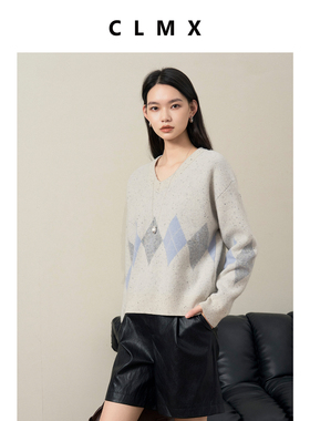 CLMX无束缚哑光羊皮肌理感金属丝PU皮老钱风直筒版型显瘦显高短裤