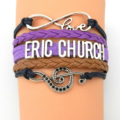 ERIC CHURCH 欧美热销多层编织皮绳手链直销欧美复古饰品手工