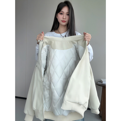 机车皮衣外套男秋冬飞行夹克棉服