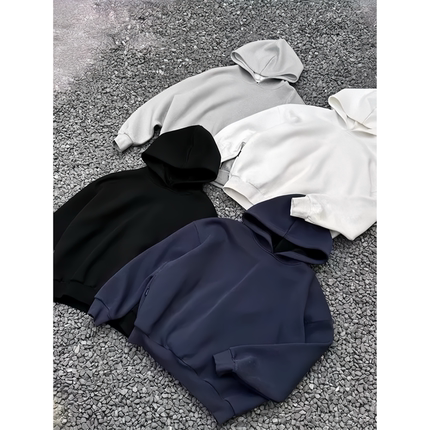 美式cleanfit卫衣男春秋季潮牌痞帅连帽套头上衣boxy宽松休闲外套