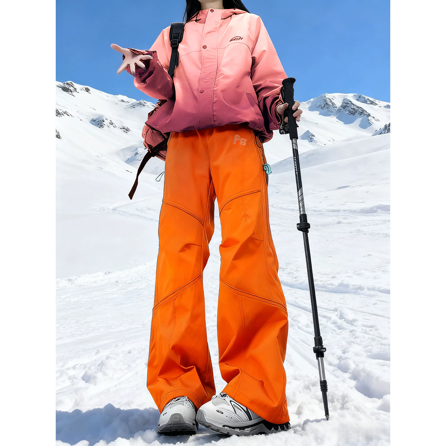 防寒加绒冲锋裤男女软壳通勤裤子