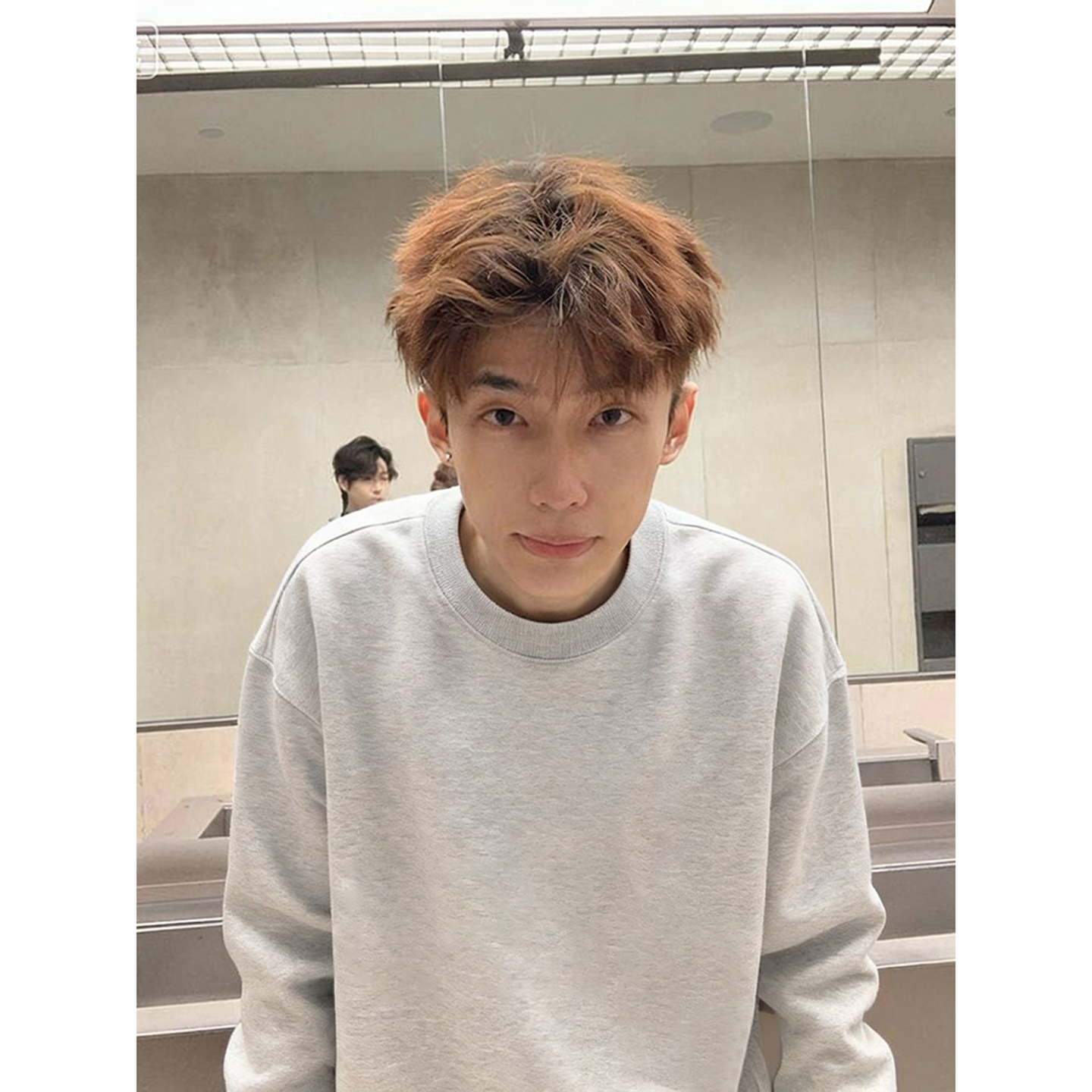 圆领加绒卫衣男秋冬穿搭长袖t恤